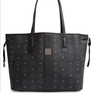 MCM Black Medium Visetos Reversible Tote NWT